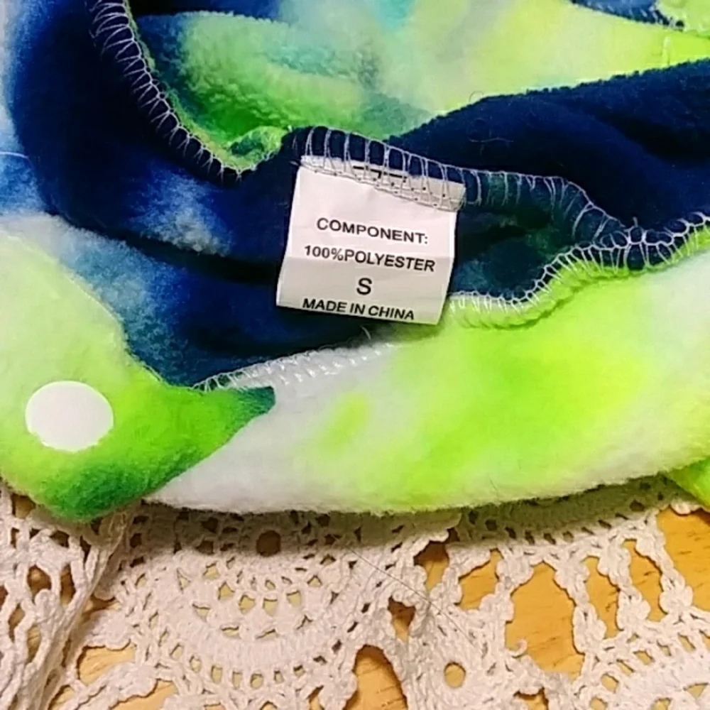 Tie Dye pattern Doggie hoodie, size small